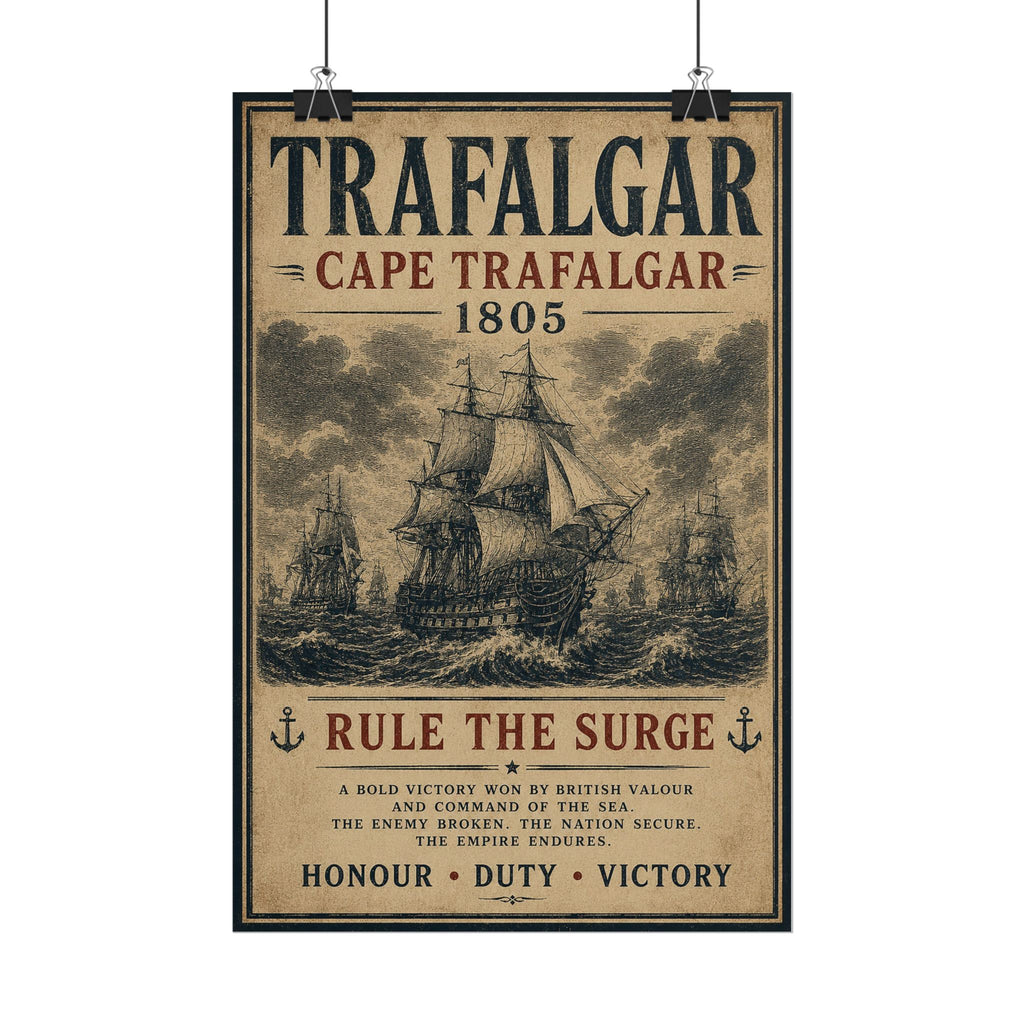 Battle of Trafalgar 1805 — British Victory Broadside Fine Art Poster