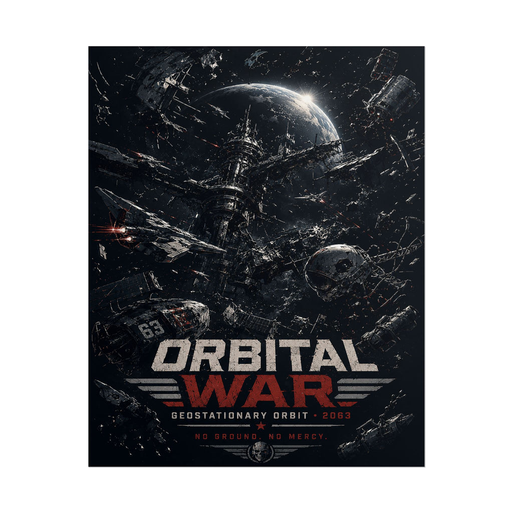 Orbital War 2063 — No Ground, No Mercy Fine Art Poster