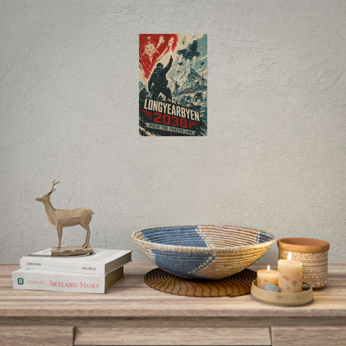 Longyearbyen 2038 — Frozen Line Propaganda Fine Art Poster
