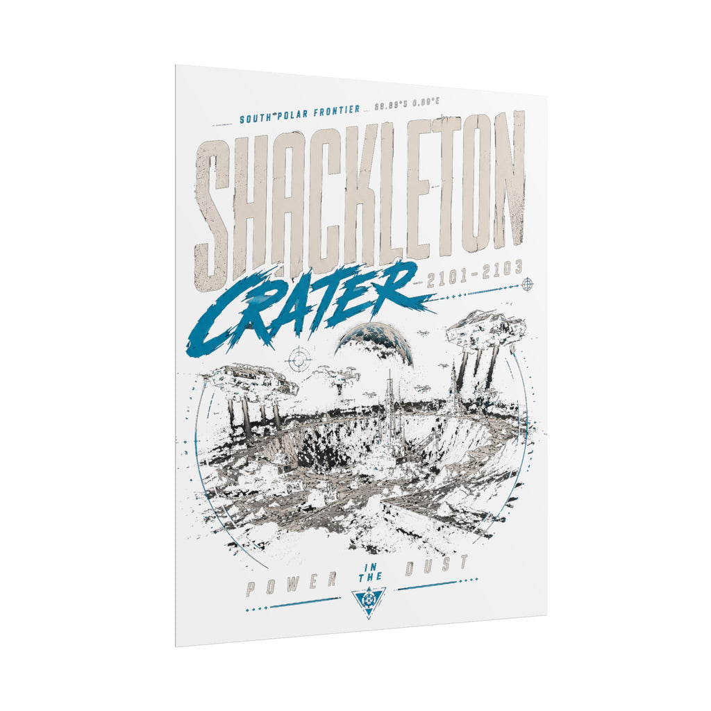 Lunar War 2101–2103 — Shackleton Crater Fine Art Poster