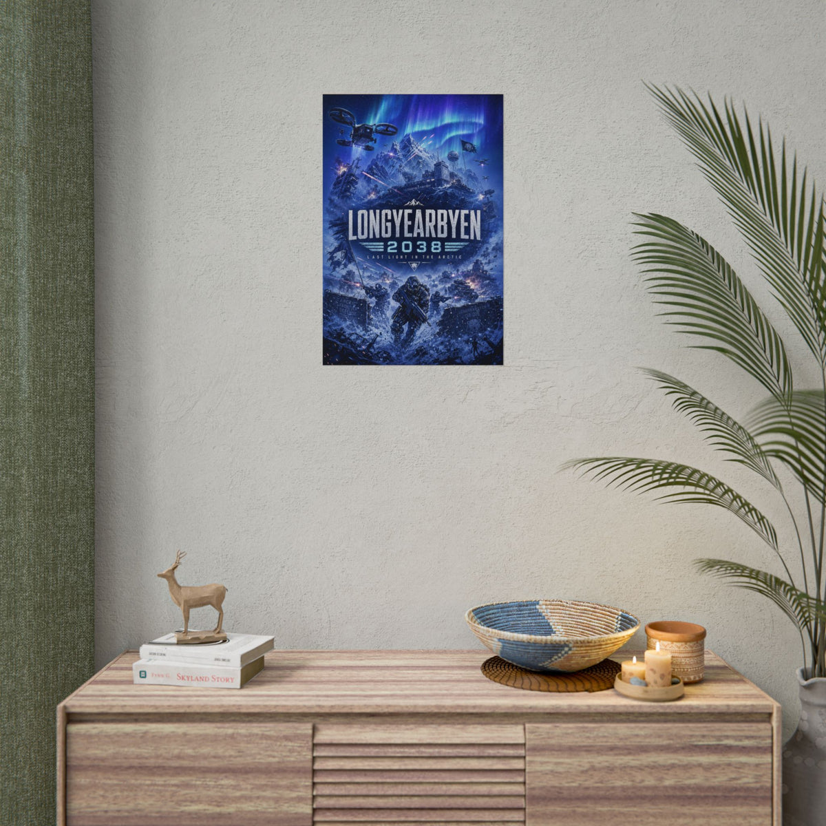Siege of Longyearbyen 2038 — Last Light in the Arctic Fine Art Poster