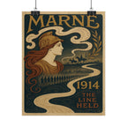 First Battle of the Marne 1914 — The Line Held Art Nouveau Fine Art Poster