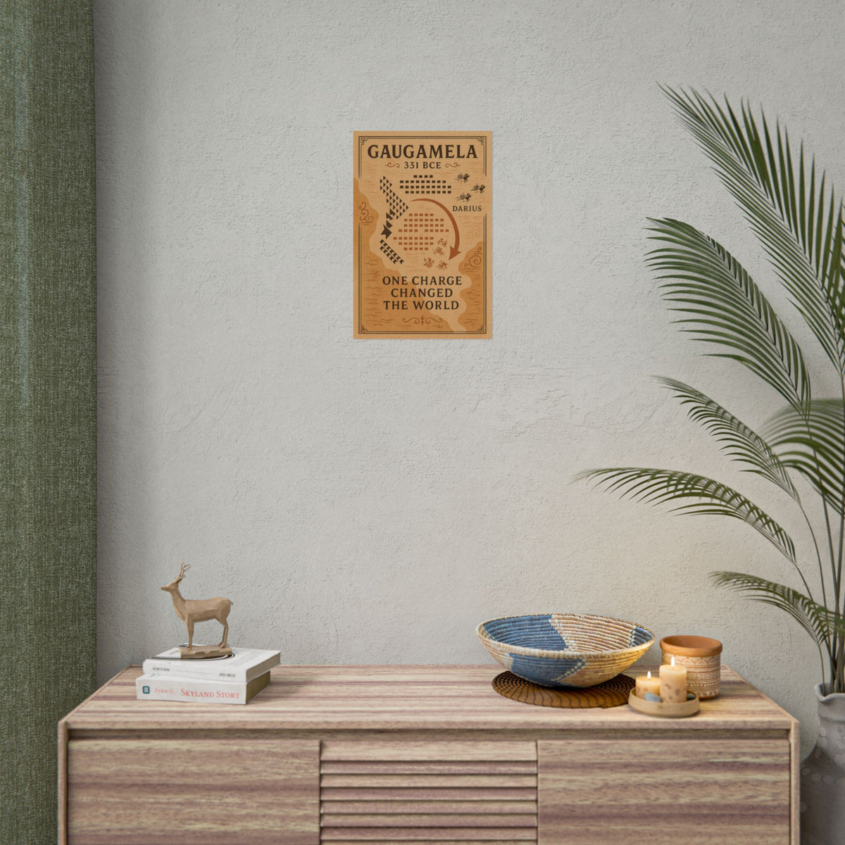 Battle of Gaugamela 331 BCE — One Charge Battle Map Fine Art Poster