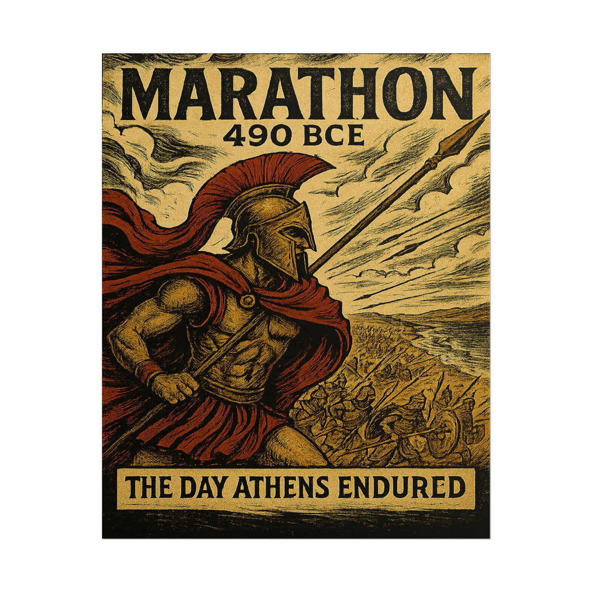 Battle of Marathon 490 BCE — The Day Athens Endured Fine Art Poster