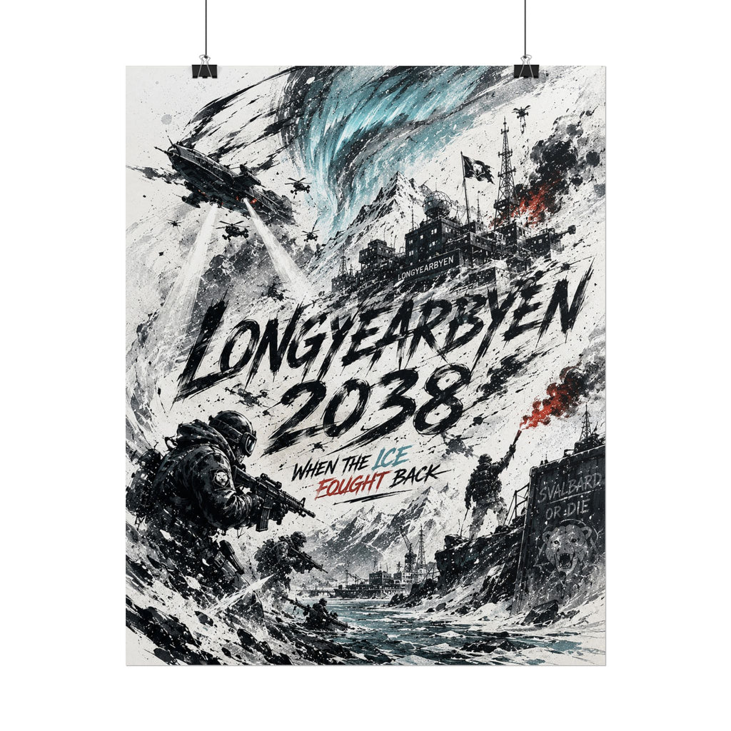 Longyearbyen 2038 — Arctic Resource War Fine Art Poster