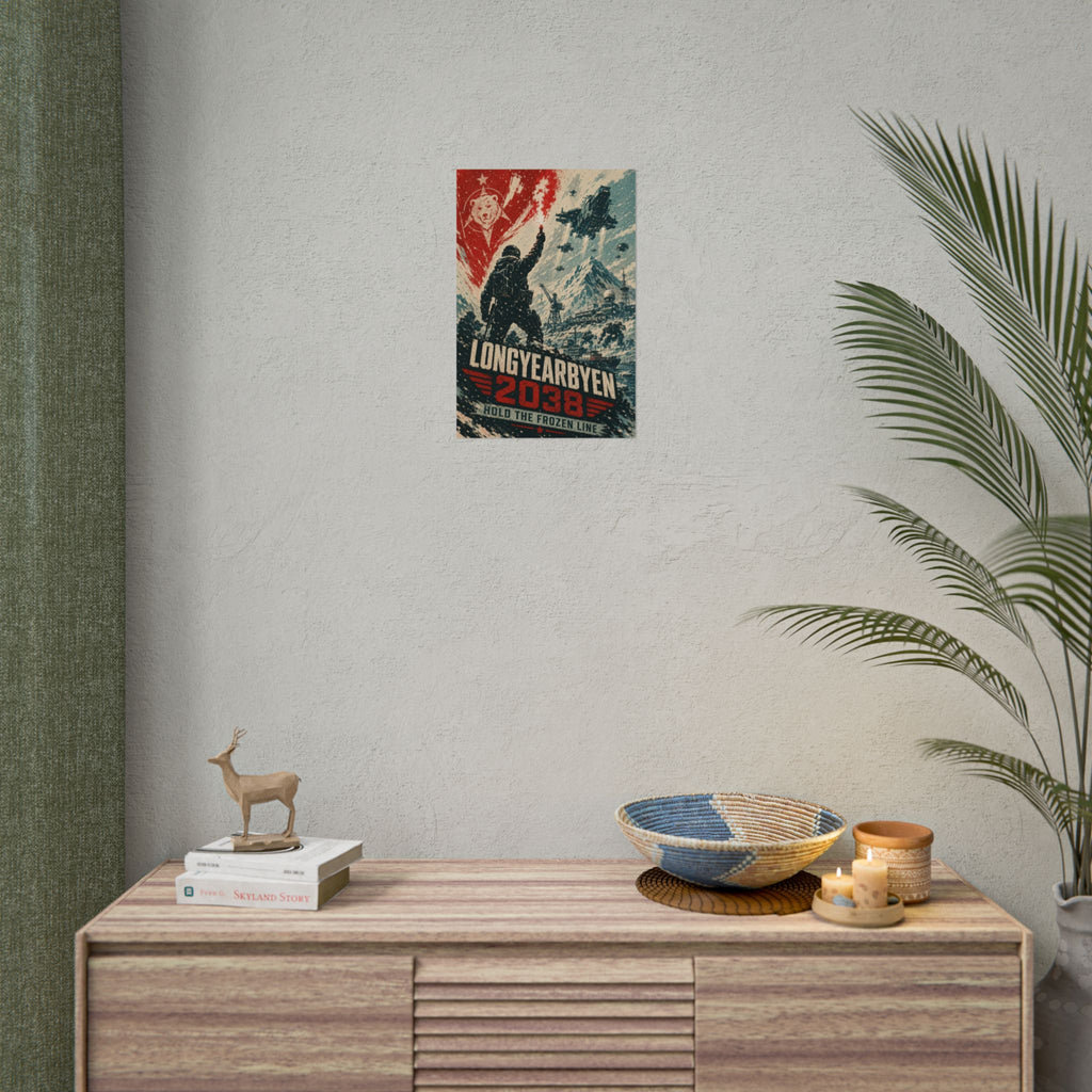 Longyearbyen 2038 — Frozen Line Propaganda Fine Art Poster