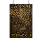 Battle of Cannae 216 BCE — No Road Out Woodcut Fine Art Poster