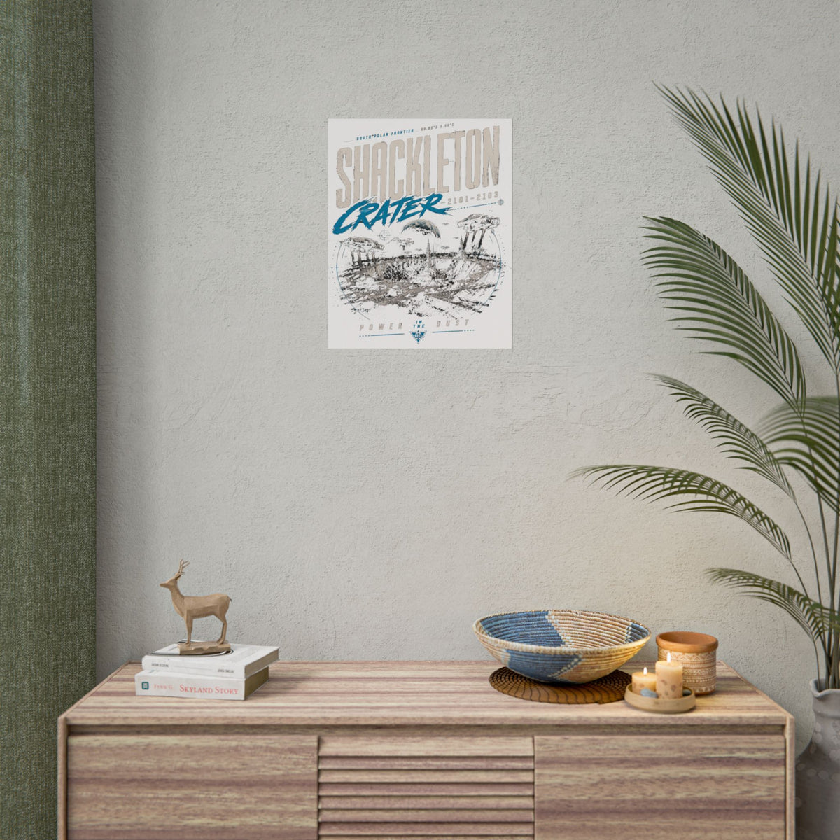 Lunar War 2101–2103 — Shackleton Crater Fine Art Poster