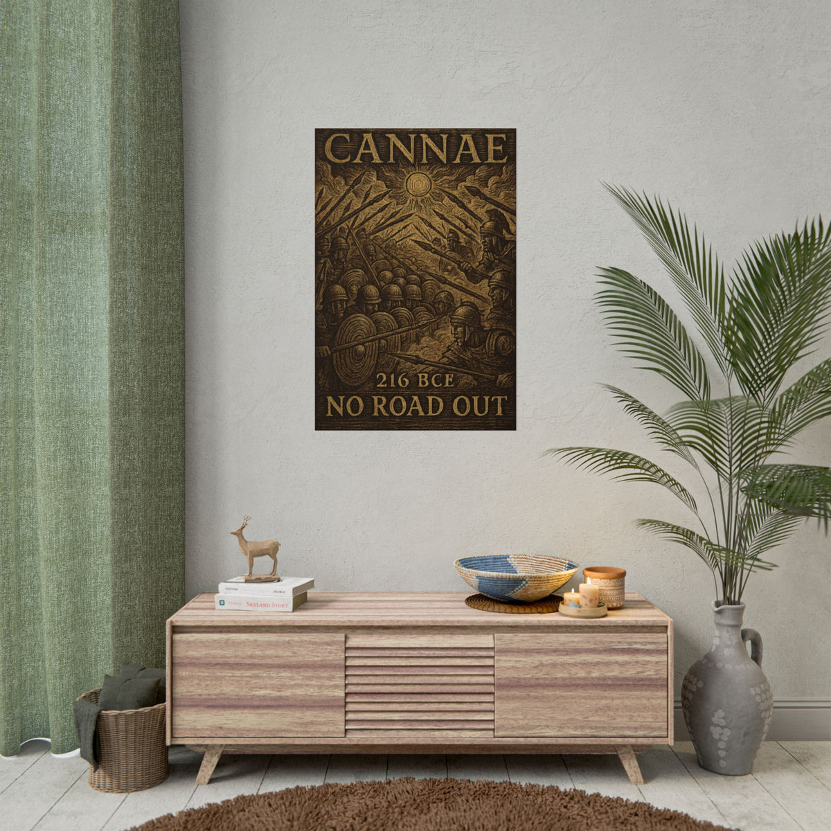 Battle of Cannae 216 BCE — No Road Out Woodcut Fine Art Poster