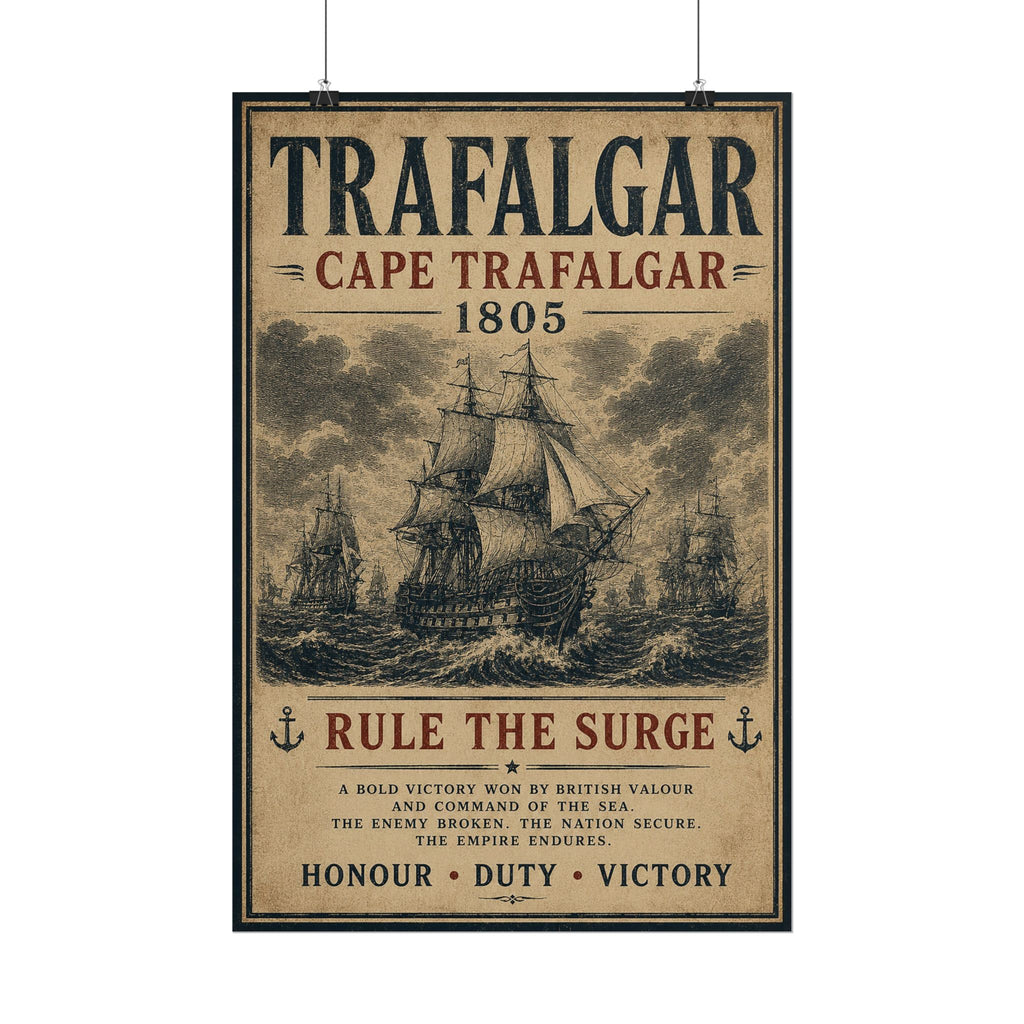 Battle of Trafalgar 1805 — British Victory Broadside Fine Art Poster