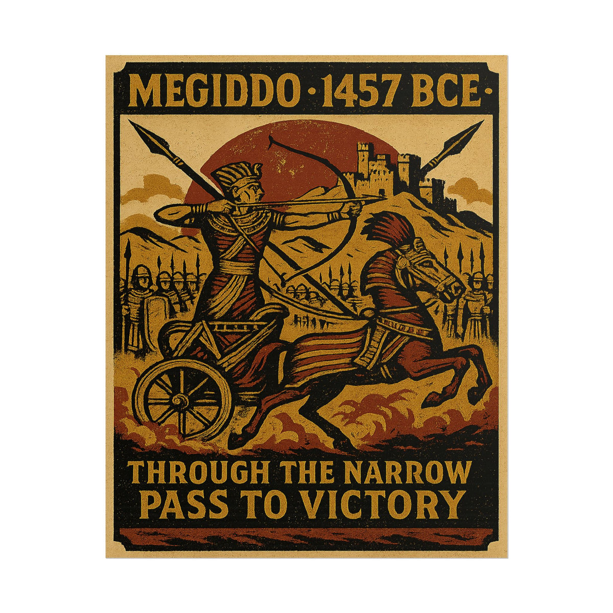Battle of Megiddo 1457 BCE — Through the Narrow Pass Fine Art Poster