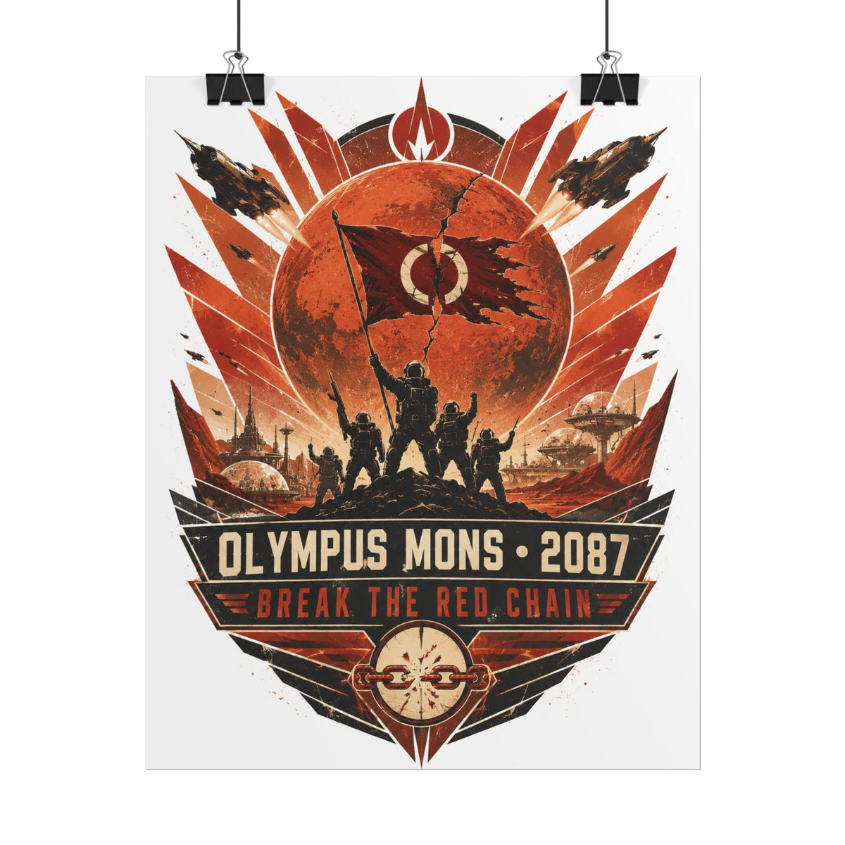 Martian Independence War 2087 — Olympus Mons Fine Art Poster