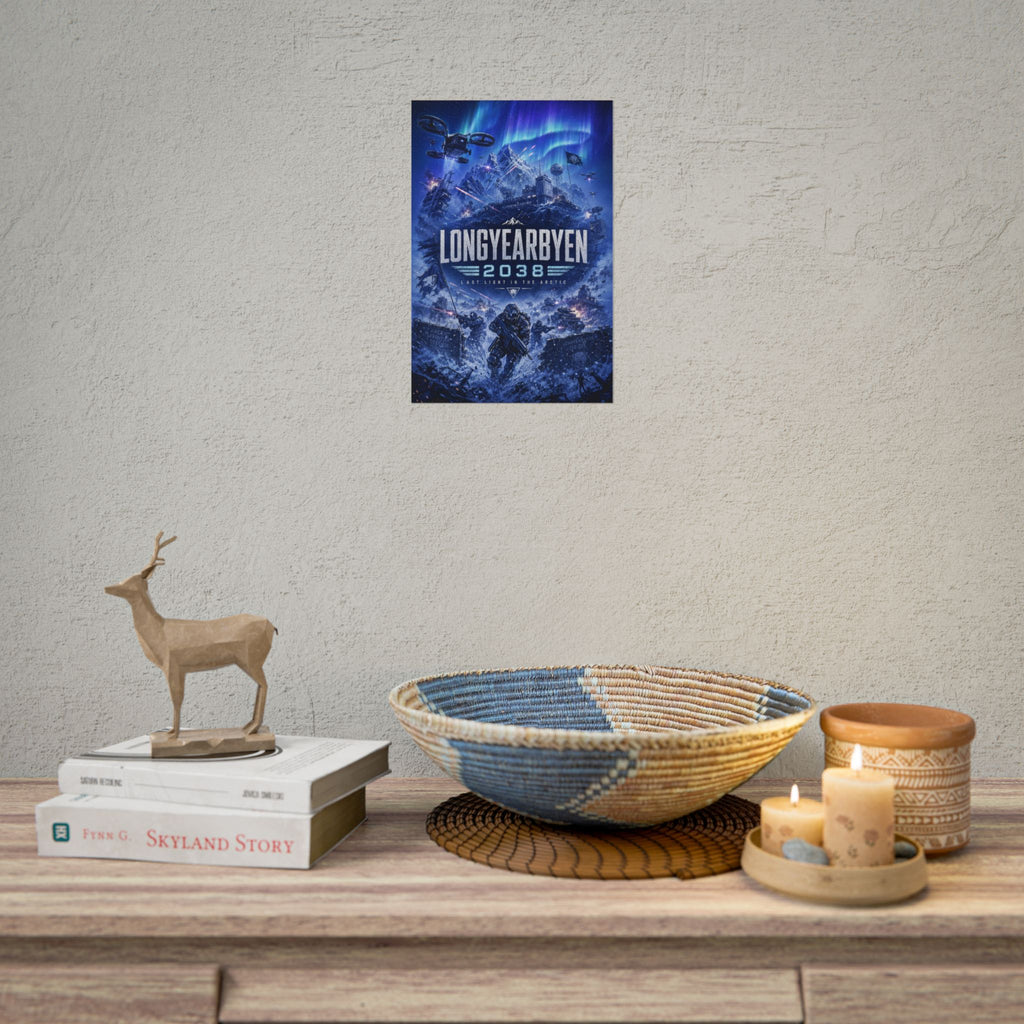 Siege of Longyearbyen 2038 — Last Light in the Arctic Fine Art Poster