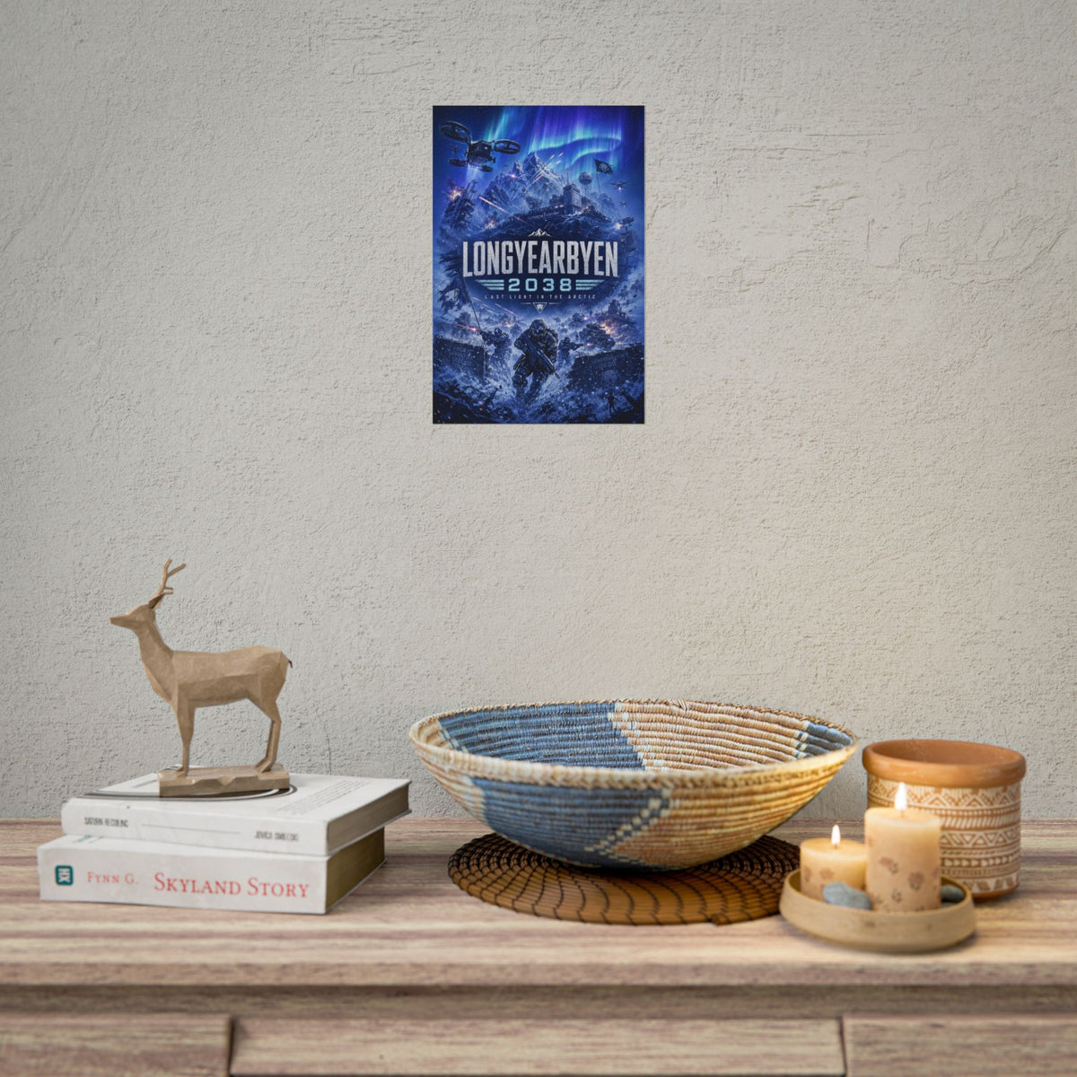 Siege of Longyearbyen 2038 — Last Light in the Arctic Fine Art Poster