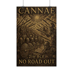 Battle of Cannae 216 BCE — No Road Out Woodcut Fine Art Poster