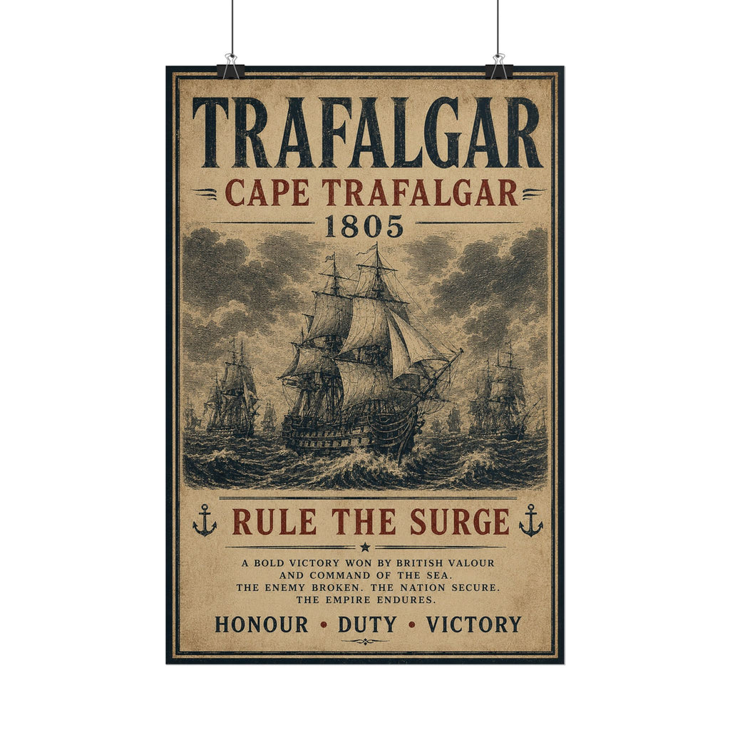 Battle of Trafalgar 1805 — British Victory Broadside Fine Art Poster