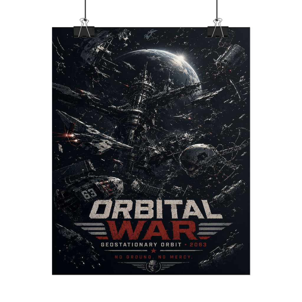 Orbital War 2063 — No Ground, No Mercy Fine Art Poster