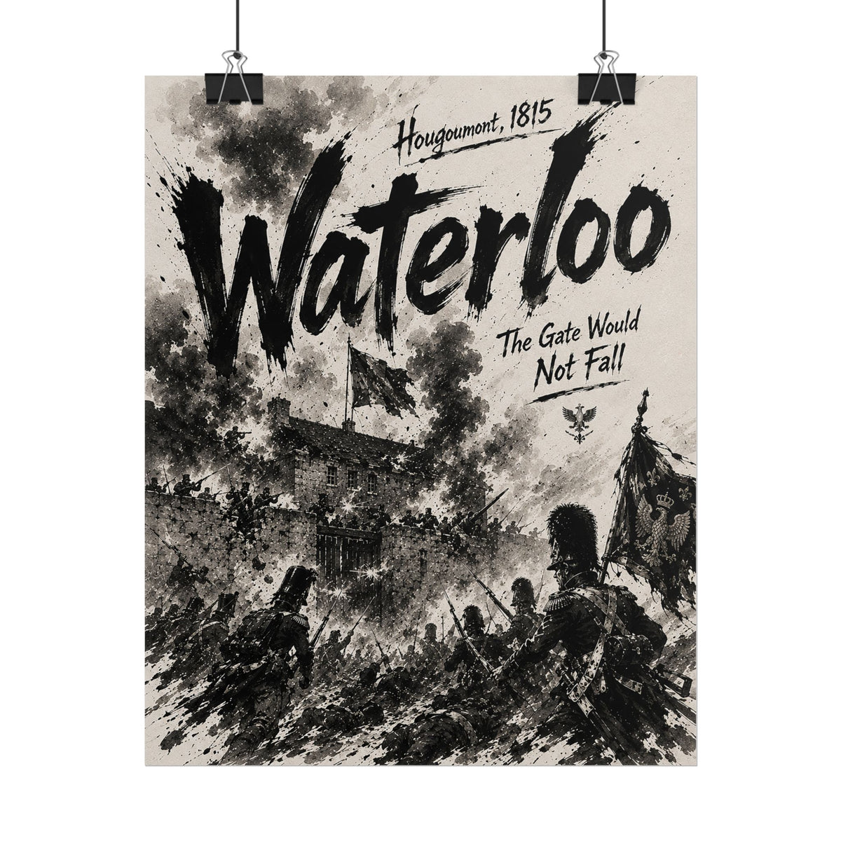 Battle of Waterloo 1815 — The Gate Would Not Fall Fine Art Poster