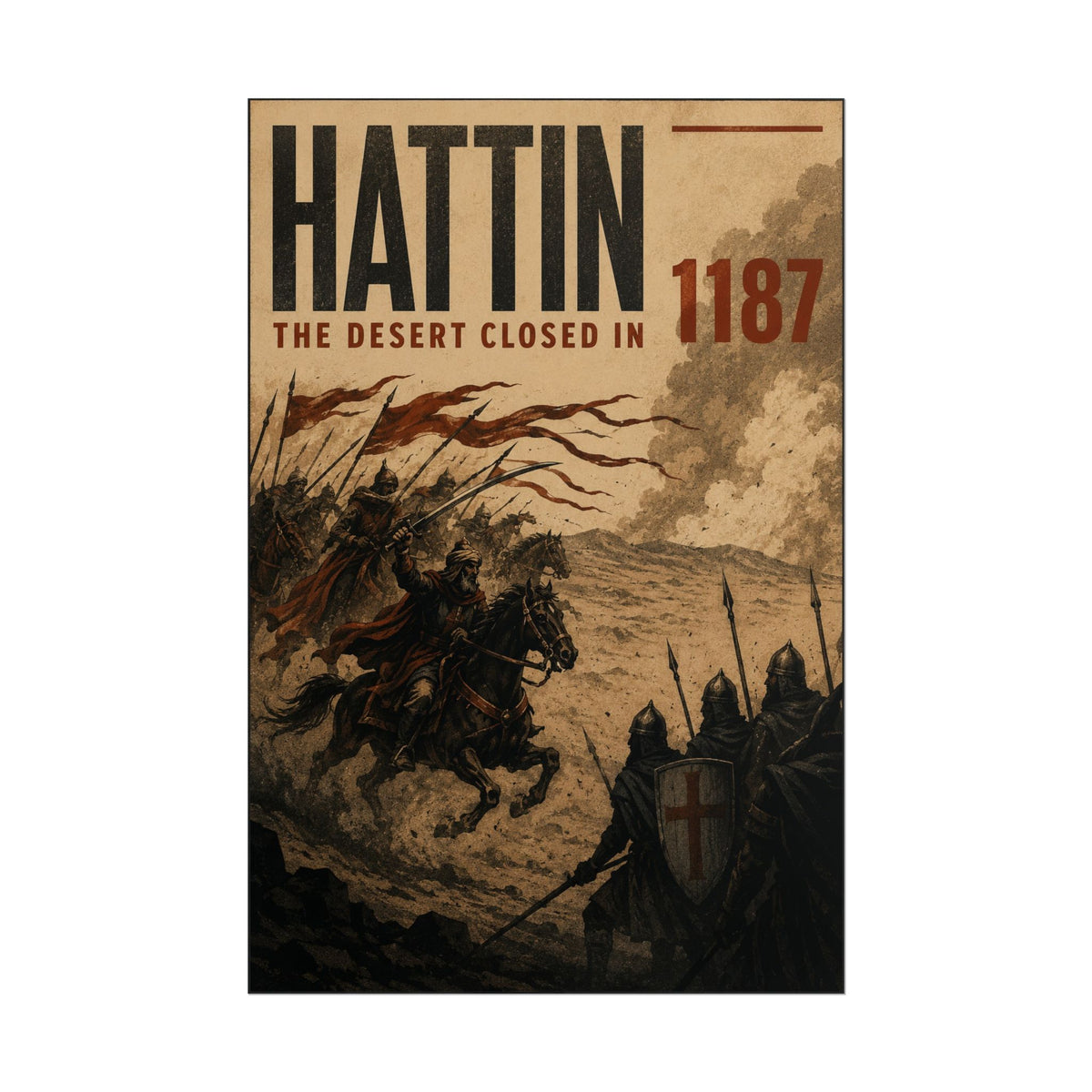 Battle of Hattin 1187 — The Desert Closed In Fine Art Poster