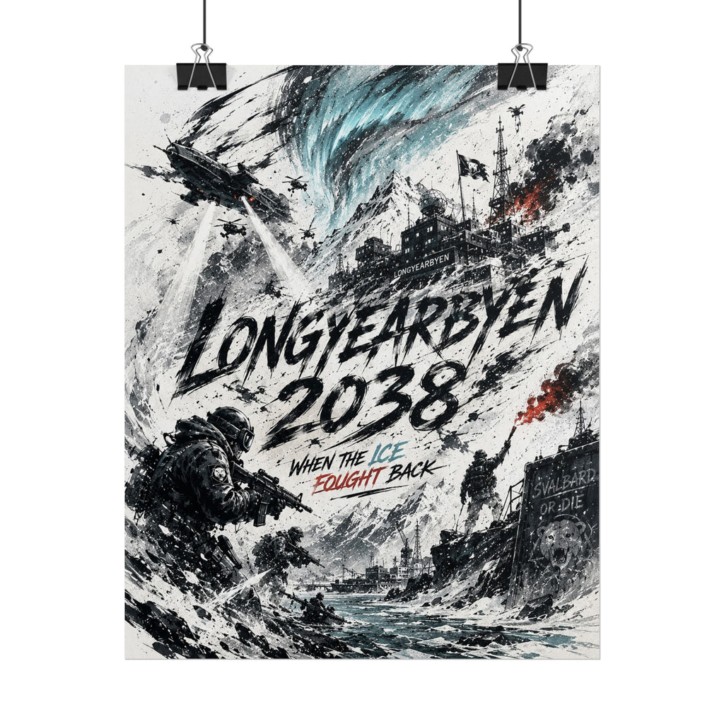 Longyearbyen 2038 — Arctic Resource War Fine Art Poster