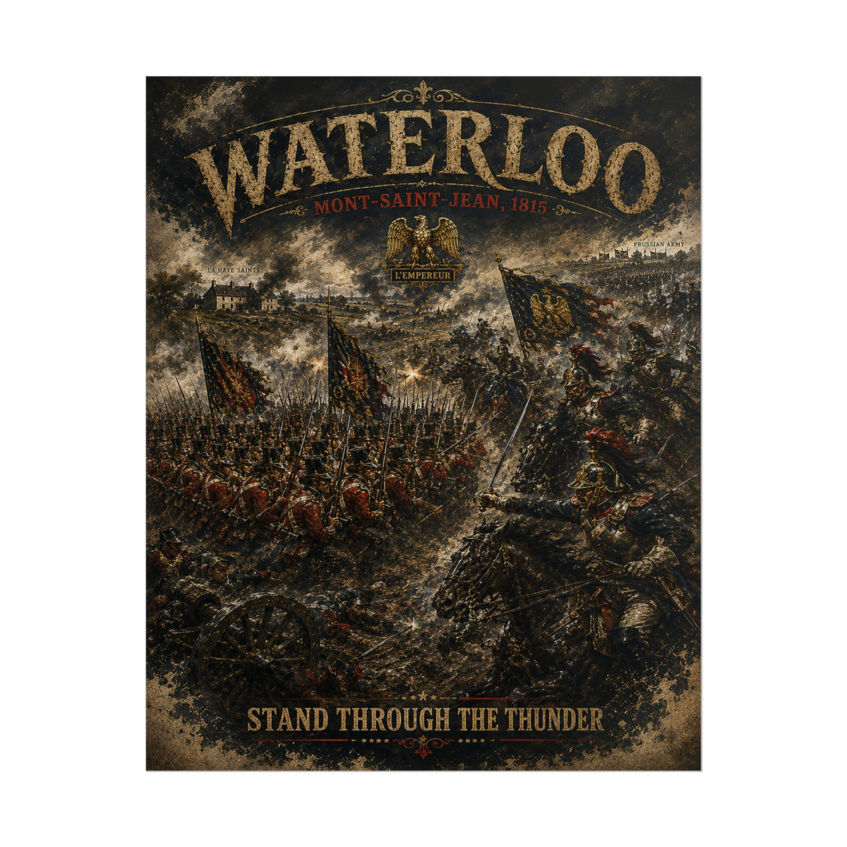 Battle of Waterloo 1815 — Stand Through the Thunder Fine Art Poster