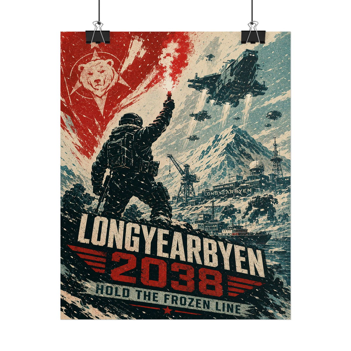 Longyearbyen 2038 — Hold the Frozen Line Fine Art Poster