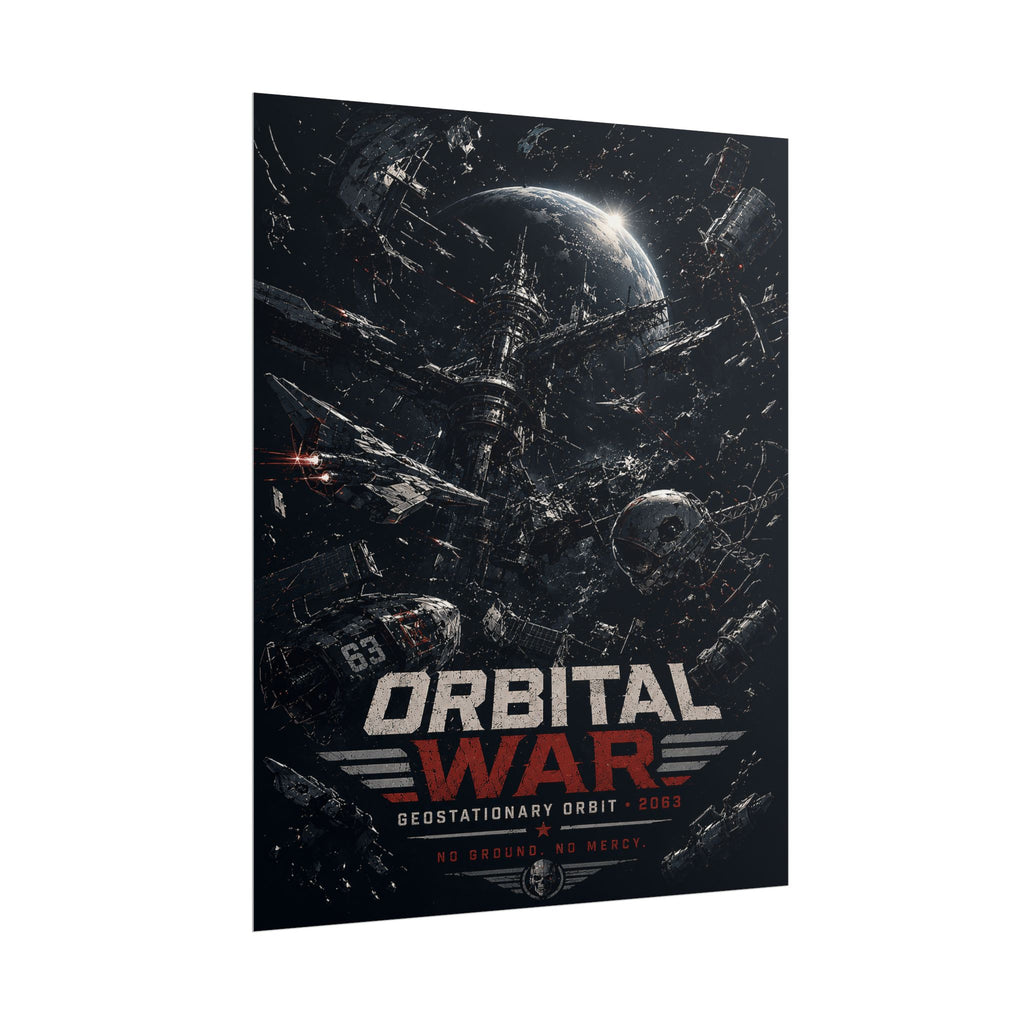 Orbital War 2063 — No Ground, No Mercy Fine Art Poster
