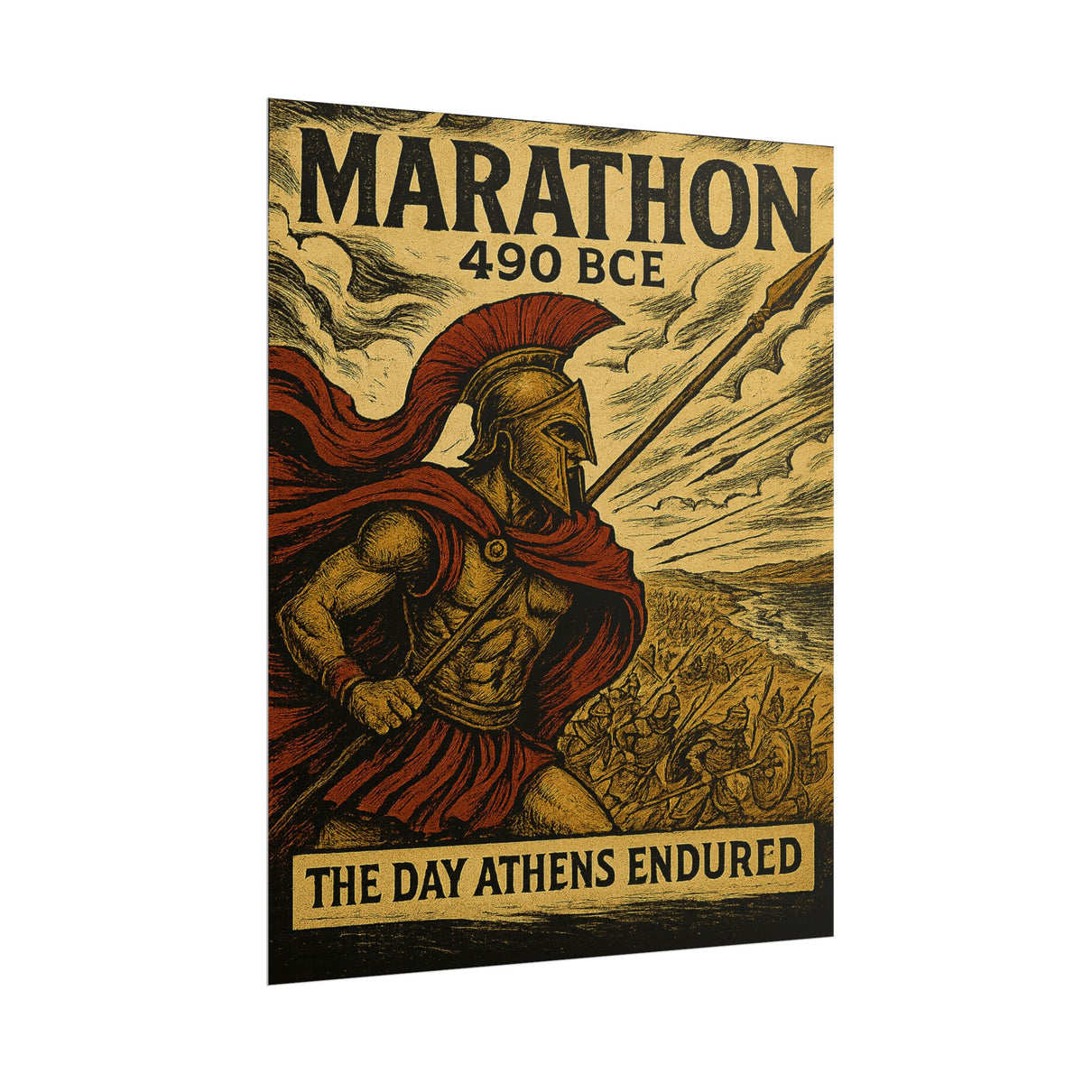 Battle of Marathon 490 BCE — The Day Athens Endured Fine Art Poster