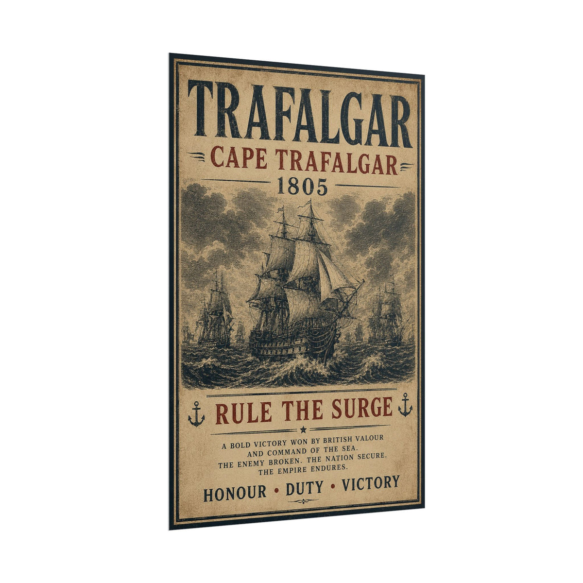 Battle of Trafalgar 1805 — British Victory Broadside Fine Art Poster